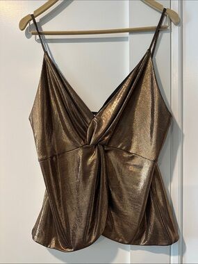 WAYF bronze metallic tank camisole size medium